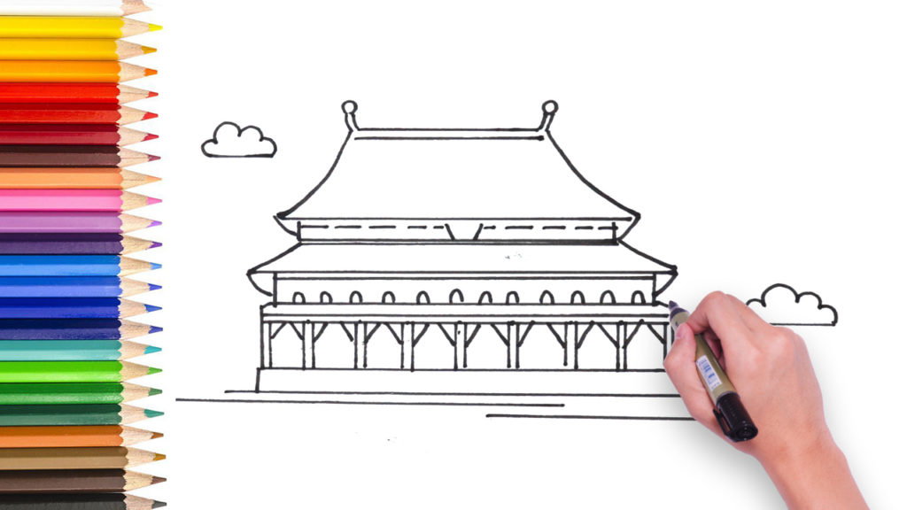 how to draw forbidden city
