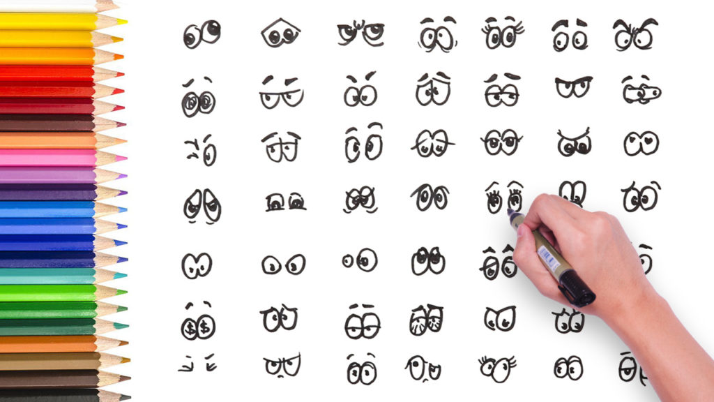 how to draw cartoon eyes
