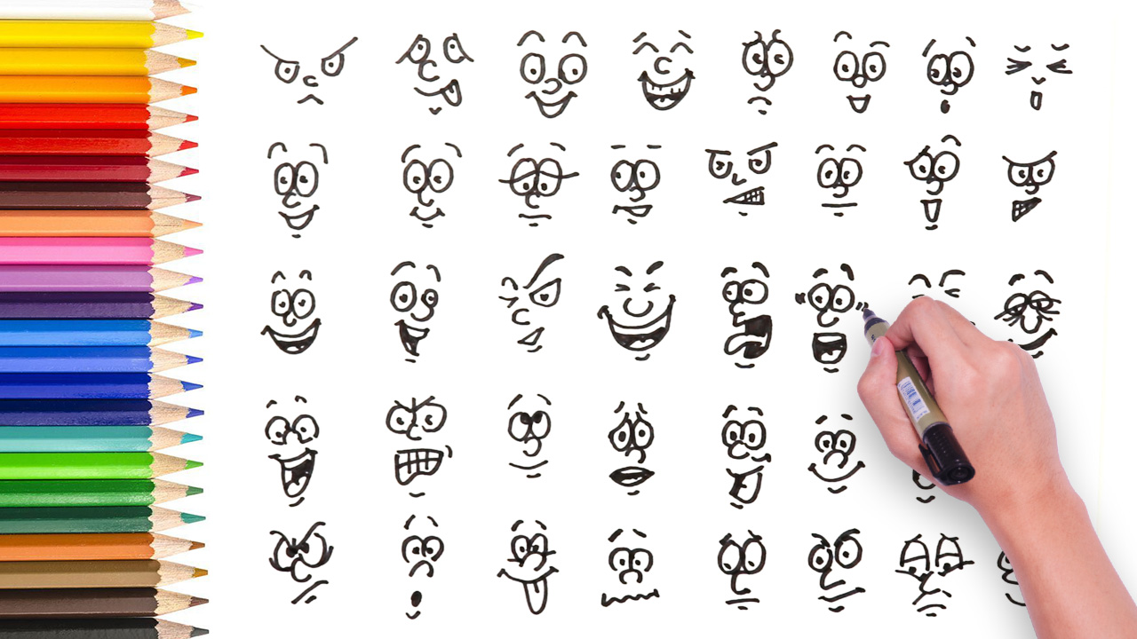 How to draw cartoon Mr Bean - Sketchok easy drawing guides