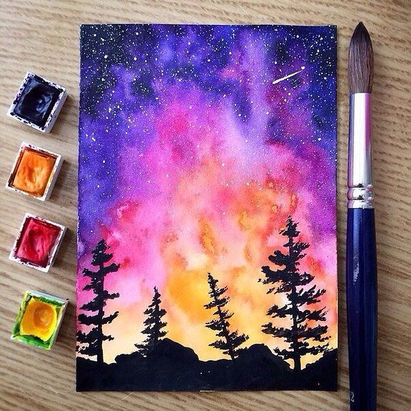 Beautiful Watercolor Paintings! Beautiful Universe - Artist Singapore