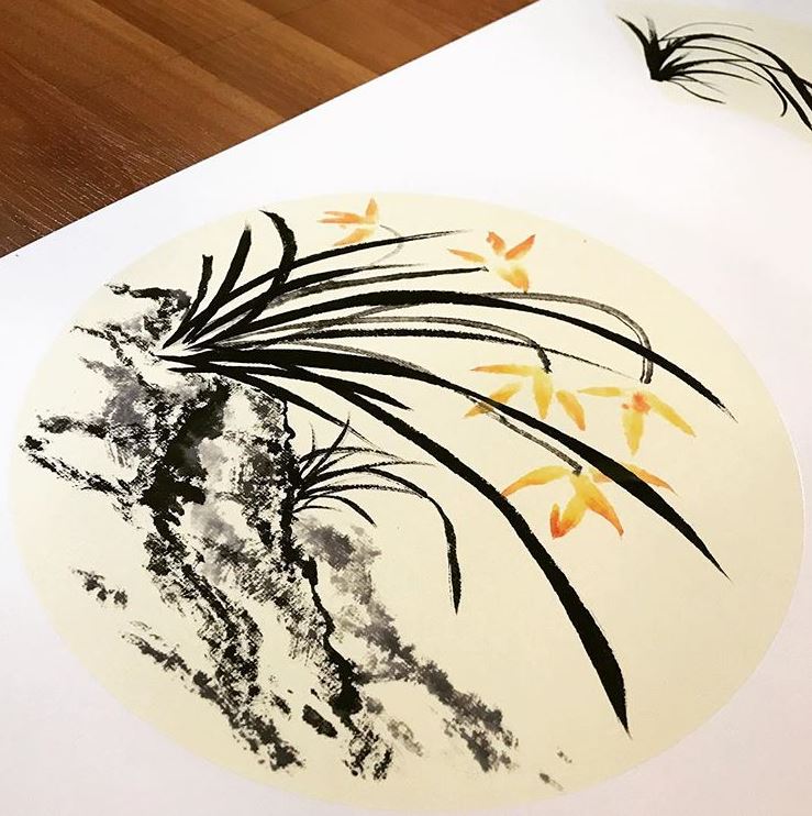 chinese painting beginner class - orchid painting