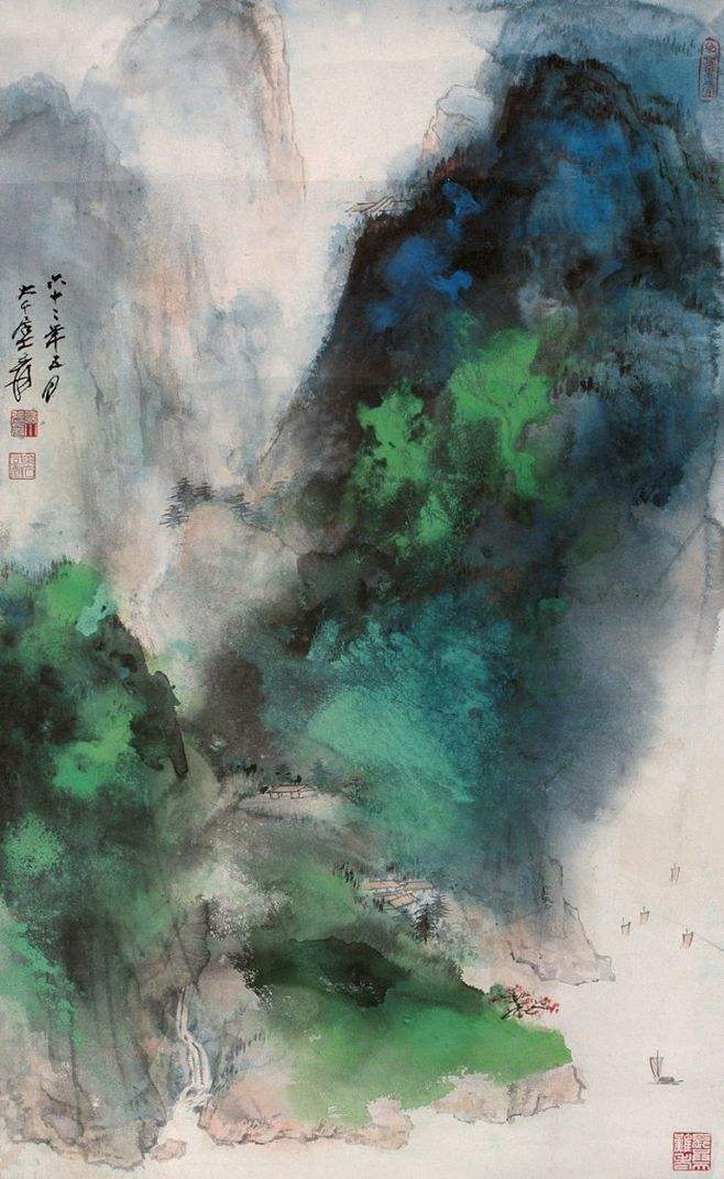 famous chinese painting artist zhang daqian