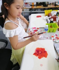Chinese painting course for kids - peony