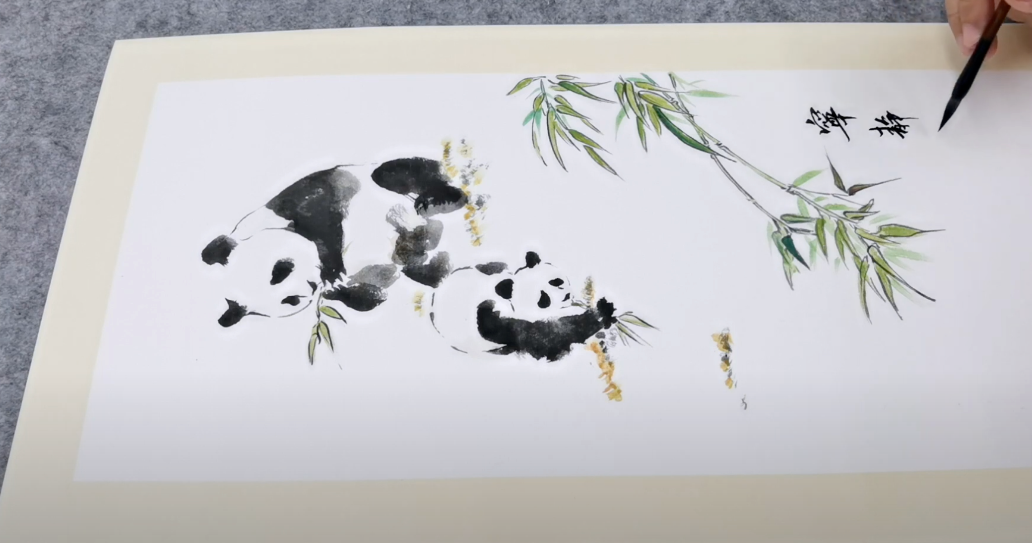 Chinese painting panda